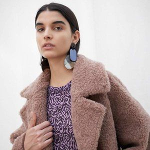 NWT NANUSHKA Imogen Oversized Faux Fur Teddy Coat